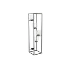 Kerzenschale DKD Home Decor Kristall Schwarz Durchsichtig 18 x 18 x 76 cm Eisen