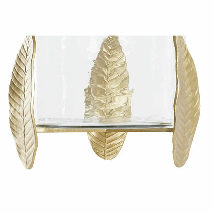 Kerzenschale DKD Home Decor Kristall Gold Aluminium (26 x 26 x 27 cm)
