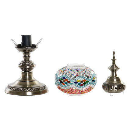 Tischlampe DKD Home Decor 15 x 15 x 36 cm Kristall Metall Bunt 15 x 15 x 41 cm 250 V 50 W (2 Stück)