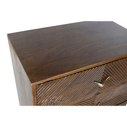 Kommode DKD Home Decor Gold Metall Aluminium Dunkelbraun Mango-Holz (70 x 40 x 90 cm)