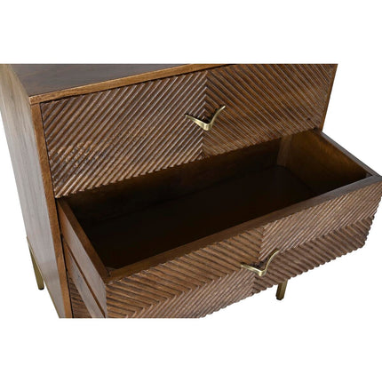 Kommode DKD Home Decor Gold Metall Aluminium Dunkelbraun Mango-Holz (70 x 40 x 90 cm)