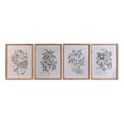 Bild DKD Home Decor Tanne Kristall 50 x 65 x 2 cm 50 x 2 x 65 cm Botanische Pflanzen (4 Stücke)