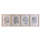 Bild DKD Home Decor Tanne Kristall 50 x 65 x 2 cm 50 x 2 x 65 cm Botanische Pflanzen (4 Stücke)
