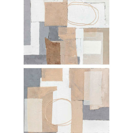 Leinwand DKD Home Decor 120 x 3,7 x 90 cm abstrakt Moderne (2 Stück)