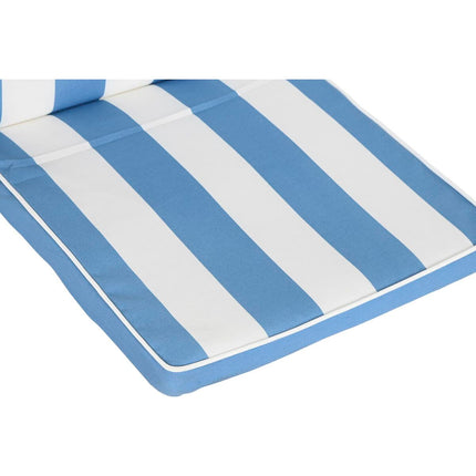 Stuhl-Kissen DKD Home Decor Streifen Weiß Himmelsblau (42 x 4 x 115 cm)