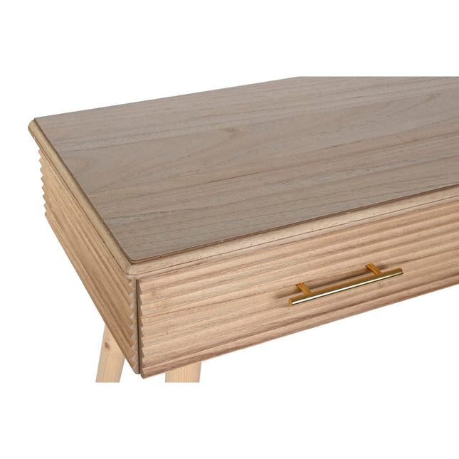 Konsole DKD Home Decor 100 x 40 x 76 cm Gold Hellbraun Paulonia-Holz Holz MDF