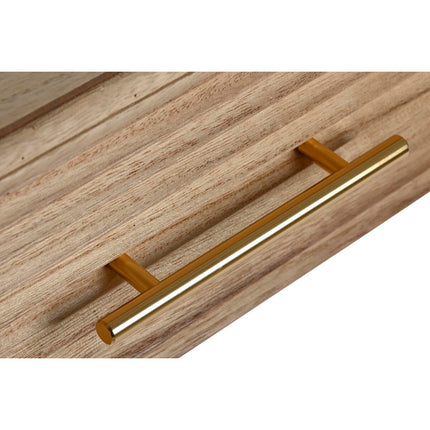 Konsole DKD Home Decor 100 x 40 x 76 cm Gold Hellbraun Paulonia-Holz Holz MDF