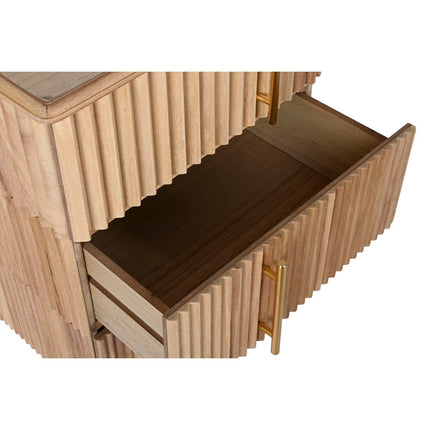 Nachttisch DKD Home Decor Gold Hellbraun Holz MDF 43 x 40 x 70 cm