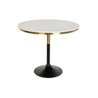Esstisch DKD Home Decor Schwarz Golden Metall Weiß Marmor (93 x 93 x 79,5 cm)
