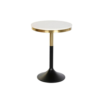 Beistelltisch DKD Home Decor Schwarz Gold Metall Weiß Marmor (40,5 x 40,5 x 57,5 cm)