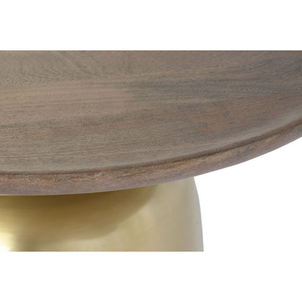 Couchtisch DKD Home Decor Stahl Mango-Holz (80 x 80 x 38 cm)