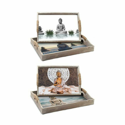 Tablettset DKD Home Decor 40 x 30 x 6 cm Holz MDF (2 Stück)