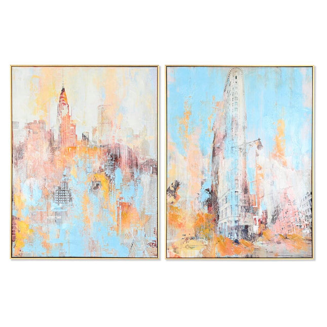Bild DKD Home Decor 60 x 3,5 x 80 cm Stadt 60 x 3 x 80 cm Loft (2 Stück)