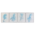 Bild DKD Home Decor 40 x 2,5 x 50 cm Marineblau Mediterraner (4 Stücke)