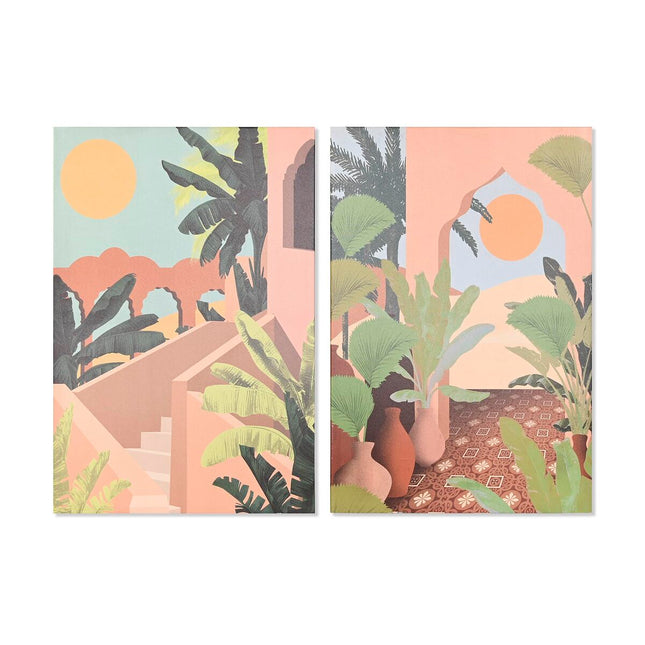 Bild DKD Home Decor 60 x 3,8 x 90 cm Inderin Indianer (2 Stück)