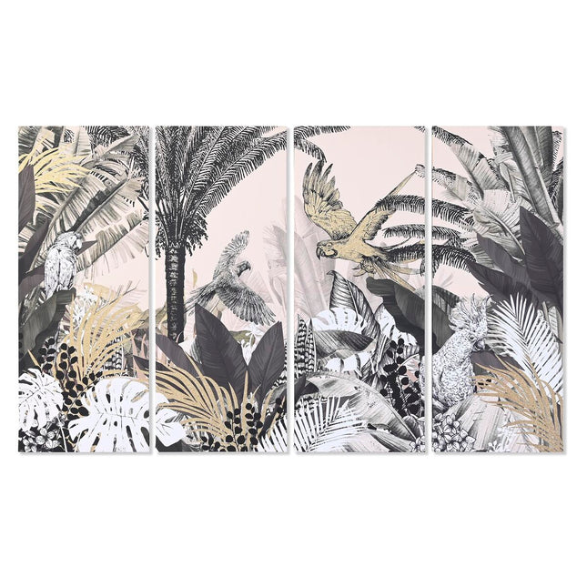 Satz mit 4 Bildern DKD Home Decor Tropical (160 x 3,8 x 100 cm)