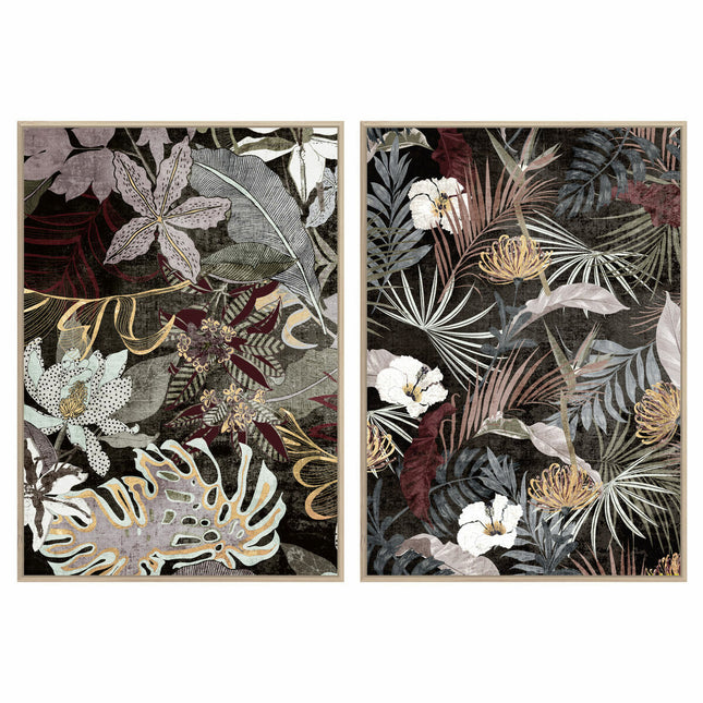 Bild DKD Home Decor 83 x 4,5 x 122,5 cm 83 x 4,5 x 123 cm Tropical Pflanzenblatt (2 Stück)