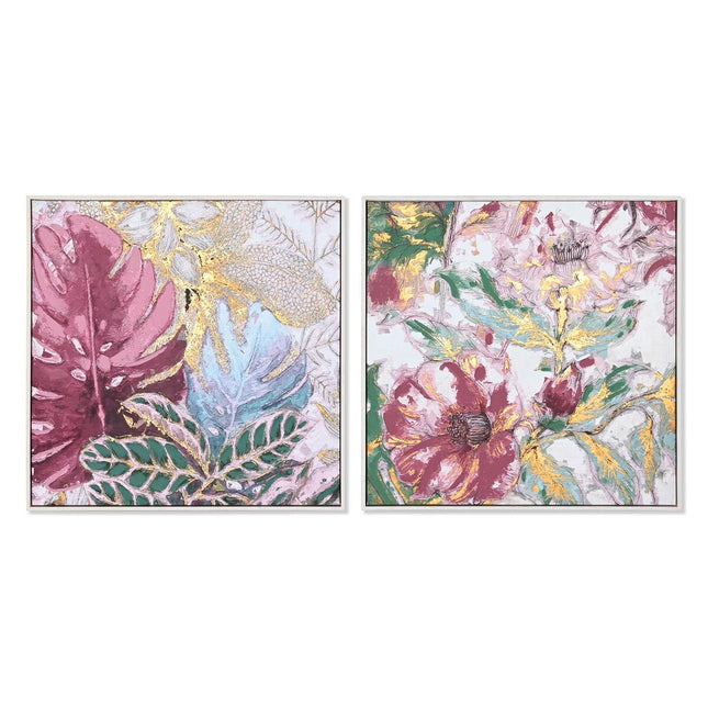 Bild DKD Home Decor 83 x 4,5 x 83 cm Tropical Pflanzenblatt (2 Stück)