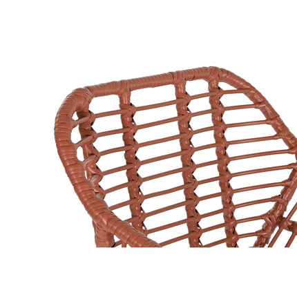 Havestol DKD Home Decor 57 x 62 x 81 cm Metall Terrakotta Synthetischer Rattan Weiß