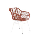Havestol DKD Home Decor 57 x 62 x 81 cm Metall Terrakotta Synthetischer Rattan Weiß