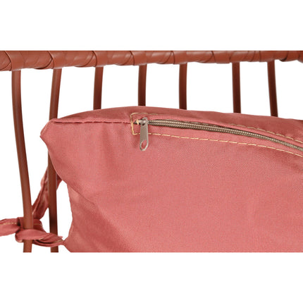 Hängender Gartenstuhl DKD Home Decor 94 x 100 x 196 cm Terrakotta Synthetischer Rattan Stahl Weiß