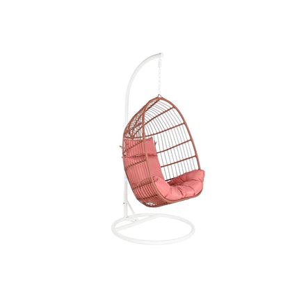 Hängender Gartenstuhl DKD Home Decor 94 x 100 x 196 cm Terrakotta Synthetischer Rattan Stahl Weiß
