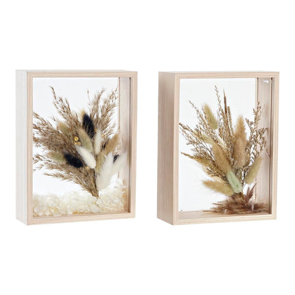 Dekorative Blume DKD Home Decor 16 x 6 x 21 cm Beige Braun Blomster (2 Stück)