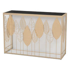 Konsole DKD Home Decor Kristall Schwarz Gold Metall (120 x 40 x 80 cm)