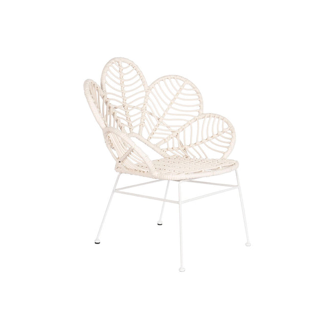 Havestol DKD Home Decor 76 x 67 x 86 cm Metall Synthetischer Rattan Weiß