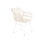 Havestol DKD Home Decor Metall Synthetischer Rattan Weiß (57 x 62 x 81 cm)