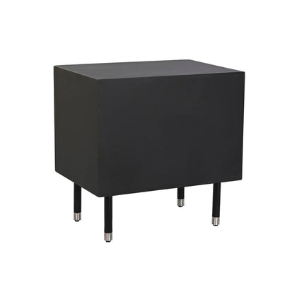 Nachttisch DKD Home Decor Schwarz Grau Knochen Harz Holz MDF (50 x 35 x 51 cm)
