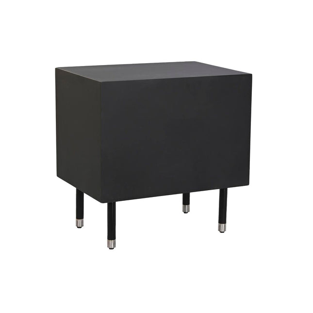 Nachttisch DKD Home Decor Schwarz Grau Knochen Harz Holz MDF (50 x 35 x 51 cm)