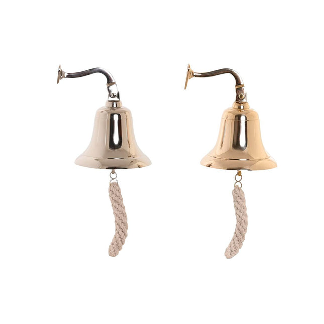 Deko-Figur DKD Home Decor Glocke 12 x 12 x 16 cm Silberfarben Gold Vintage