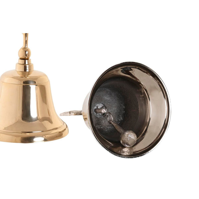 Deko-Figur DKD Home Decor Glocke 10 x 10 x 21 cm Silberfarben Gold Vintage