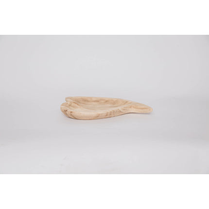 Tablett für Snacks DKD Home Decor natürlich Herz Hellbraun Tropical 35 x 24 x 4 cm