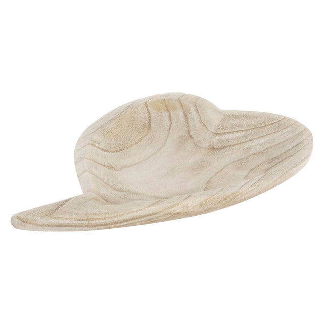 Tablett für Snacks DKD Home Decor natürlich Herz Hellbraun Tropical 35 x 24 x 4 cm