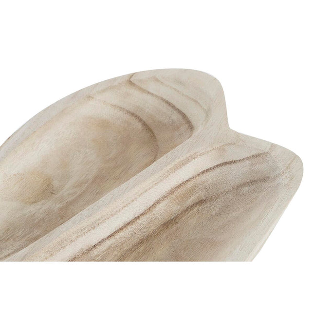 Tablett für Snacks DKD Home Decor 38 x 21 x 5 cm 30 x 21 x 5 cm natürlich Hellbraun Tropical