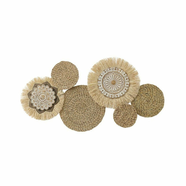 Wanddekoration DKD Home Decor natürlich Metall Faser (127,6 x 7 x 66,7 cm)