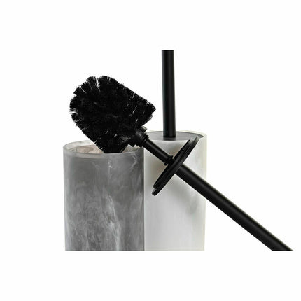 Toilettenbürste DKD Home Decor Edelstahl Harz (9,5 x 9,5 x 38 cm) (2 Stück)