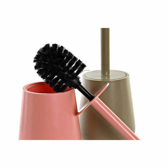 Toilettenbürste DKD Home Decor Rosa grün PS (12 x 12 x 34,5 cm) (2 Stück)