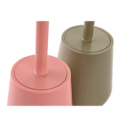 Toilettenbürste DKD Home Decor Rosa grün PS (12 x 12 x 34,5 cm) (2 Stück)