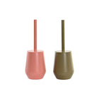 Toilettenbürste DKD Home Decor Rosa grün PS (12 x 12 x 34,5 cm) (2 Stück)
