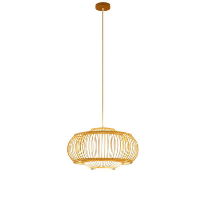 Deckenlampe DKD Home Decor Polyester Bambus (40 x 40 x 18 cm)