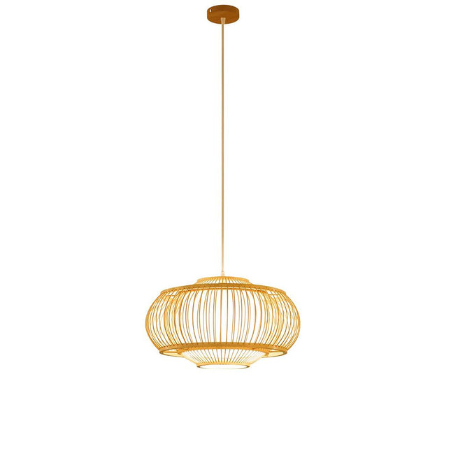 Deckenlampe DKD Home Decor Polyester Bambus (40 x 40 x 18 cm)