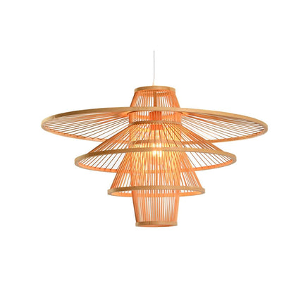 Deckenlampe DKD Home Decor Hellbraun Bambus 50 W (70 x 70 x 43 cm)