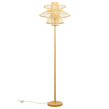 Stehlampe DKD Home Decor Polyester Bambus (50 x 50 x 168 cm)