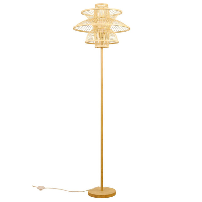 Stehlampe DKD Home Decor Polyester Bambus (50 x 50 x 168 cm)