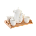 Satz von Kaffeetassen DKD Home Decor natürlich Porzellan Weiß