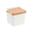 Zuckerdose DKD Home Decor 12 x 12 x 11,5 cm natürlich Porzellan Weiß