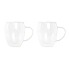 Satz von Kaffeetassen DKD Home Decor Kristall Durchsichtig 350 ml Borosilikatglas